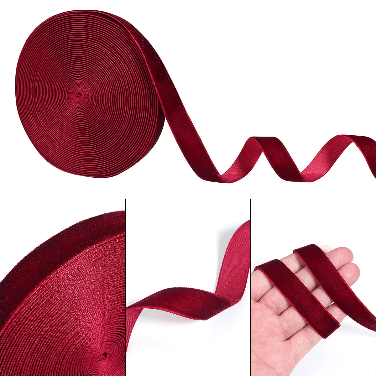 5-10yards 6/10/15/25/32/38mm Velvet Ribbon Gift Flower Packaging Bow