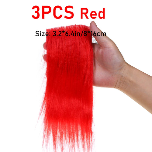 3PCS Fly Tying Artificial Synthetic Fluffy Fiber Long Hairy Craft Fur