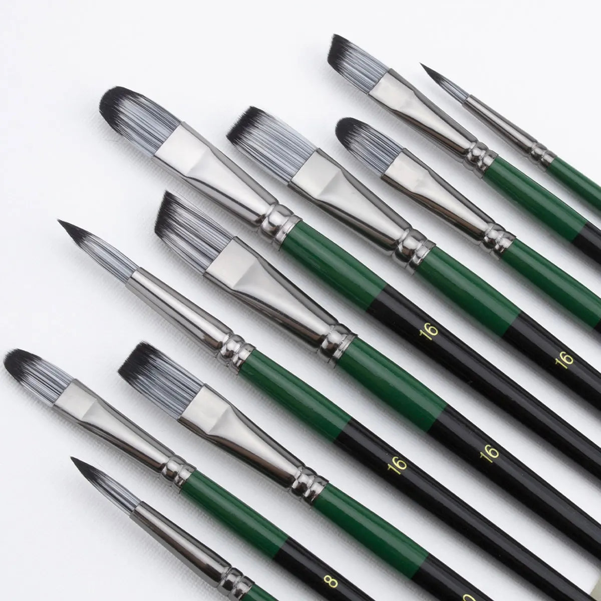 Yutiars Professional Artist Paint Brush Set - 6/24 PCS, Nylon Bristles