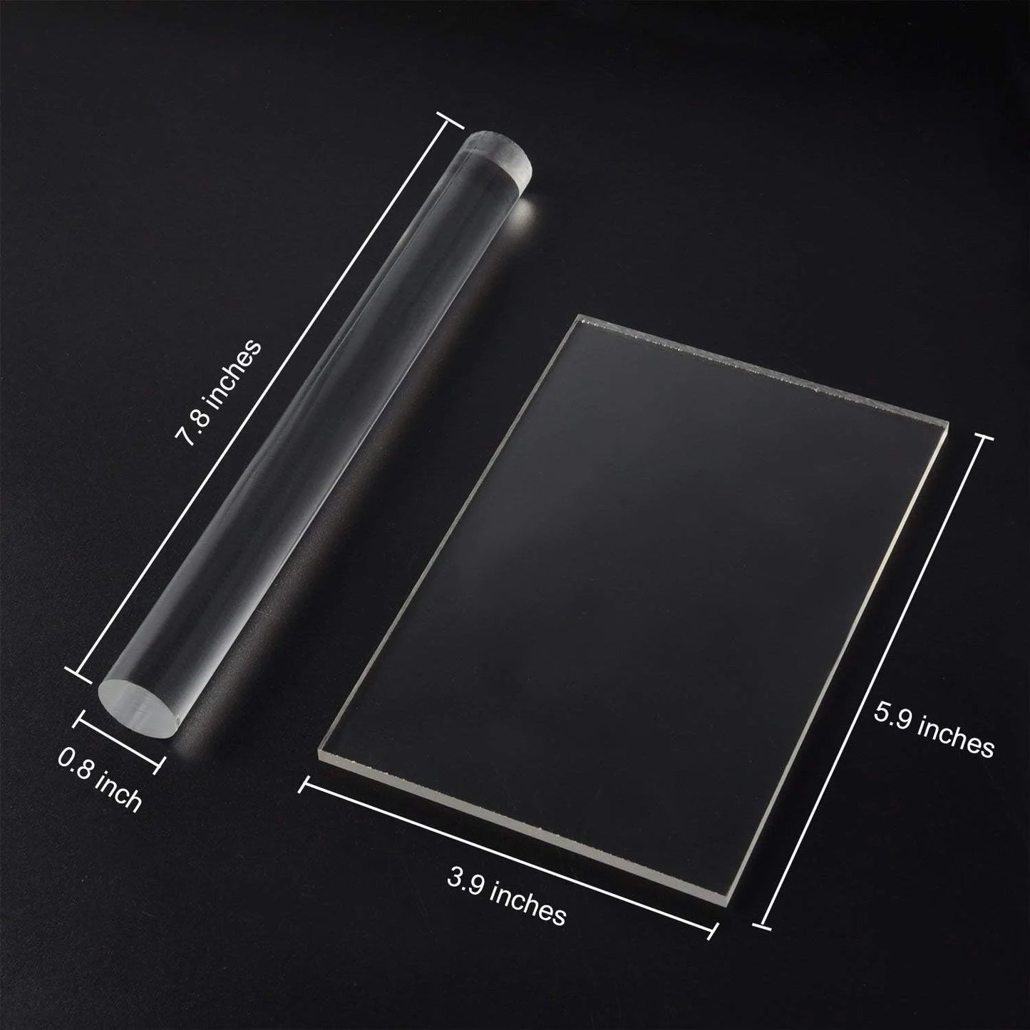 Acrylic Clay Roller with Acrylic Sheet Acrylic Round Clay Non-Stick