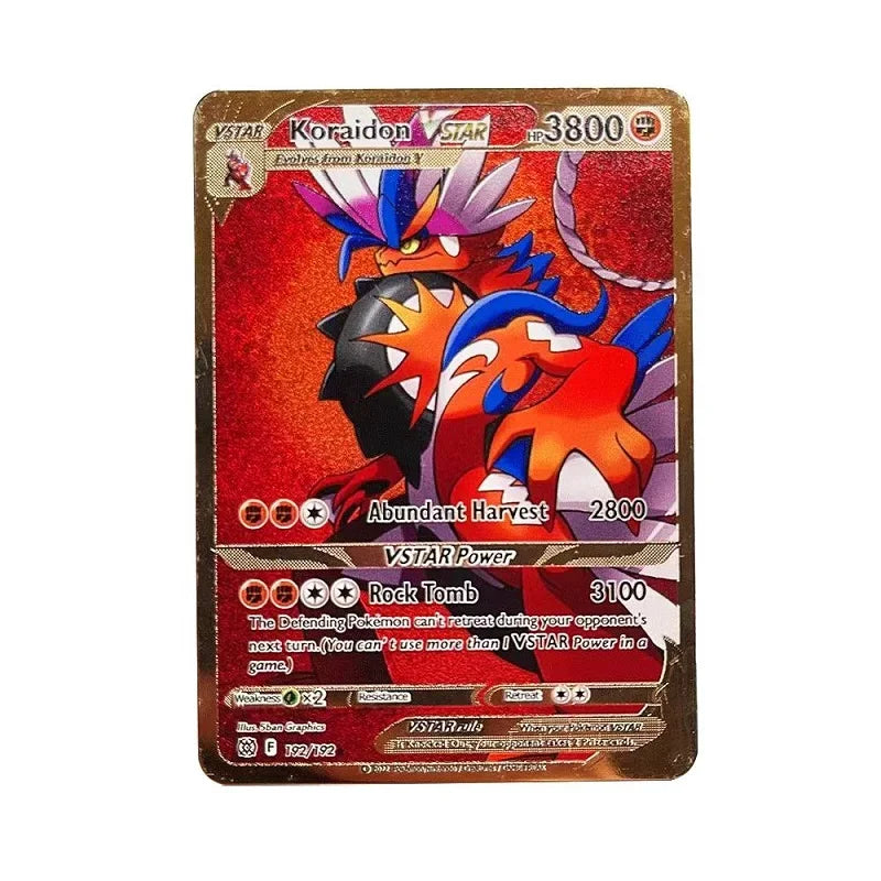 Pokemon Metal Card 10000 Points Arceus Charizard Super Card Golden