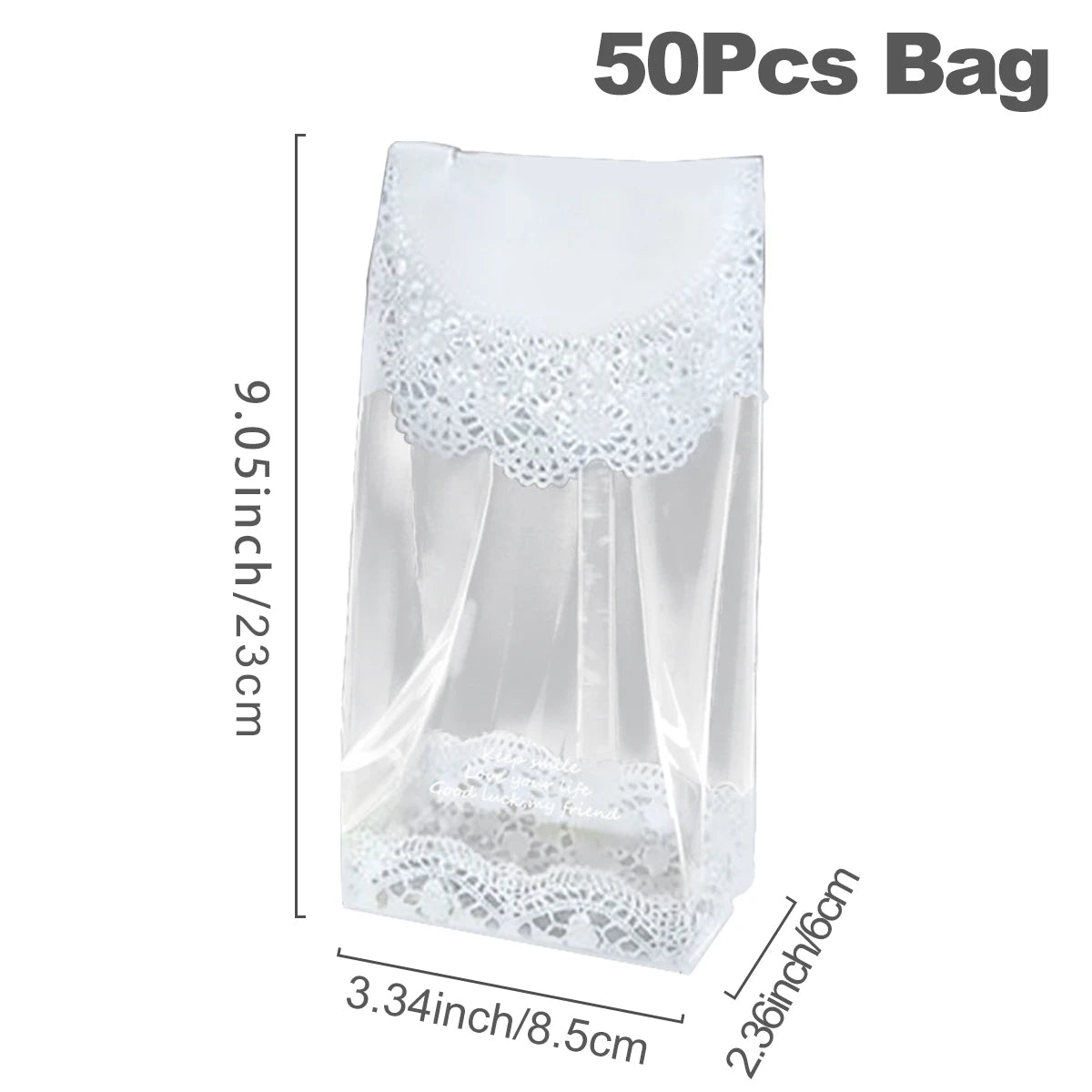 50pcs/lot White Lace Cookie Biscuit Bag Wedding Gift Candy Cupcake