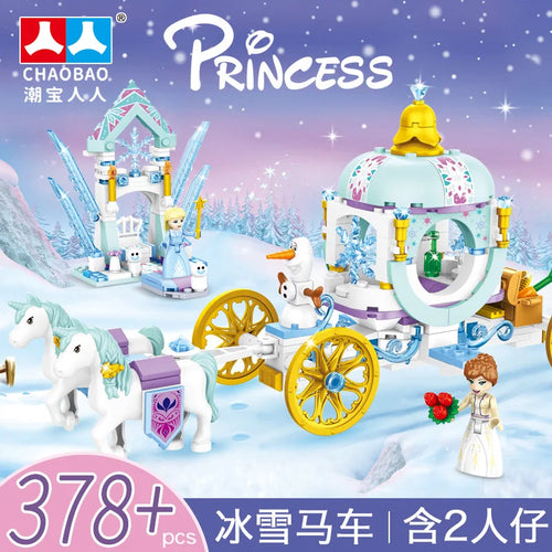 Disney Princess Elsa Ice Castle Princess Magic Castle Set Building