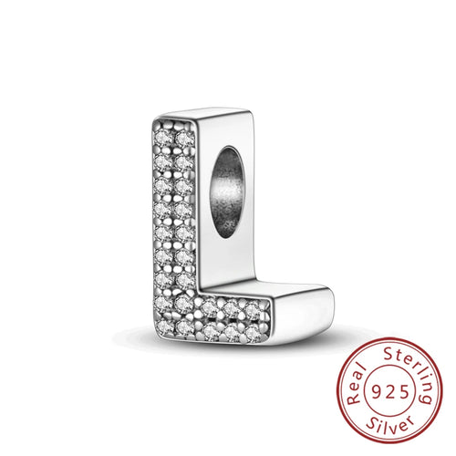 Charms Fit Original Bracelet A-Z Alphabet Charms Beads 925 Sterling