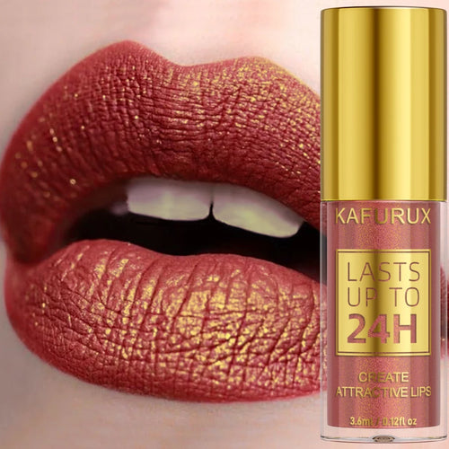 14 Colors Glitter Metallic Lip Glaze Shiny Long Lasting Lip Gloss