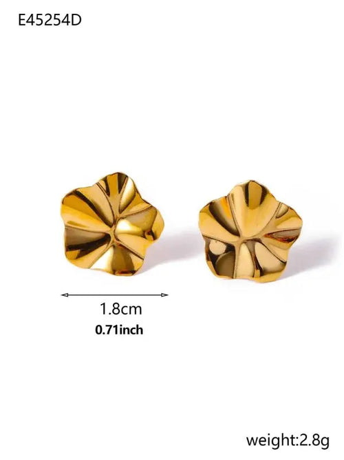 CARLIDANA Flower Stainless Steel Statement Earrings for Women Floral