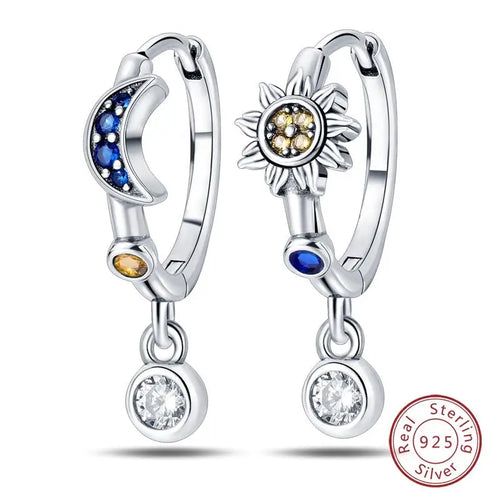 Hot 925 Sterling Silver Earrings Charm Simple Shining Lotus Zircon