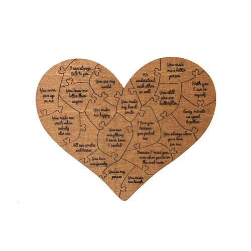 20 Reasons Why I Love You Puzzle Engraved Love Gift Home Decor