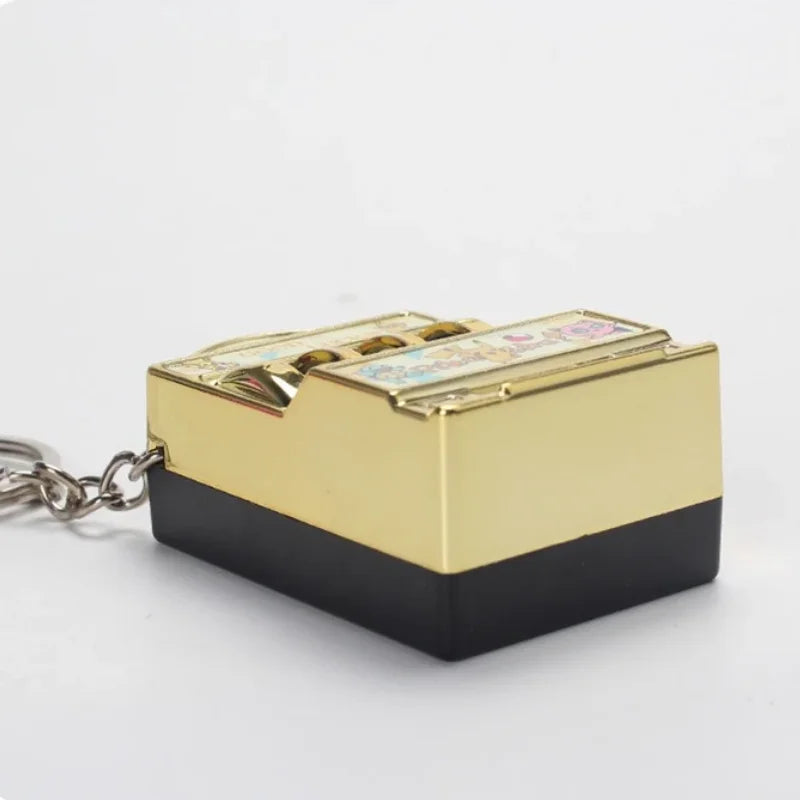 Mini Pokemon Figures Slot Machine keychain Plated Colour Turnable Very