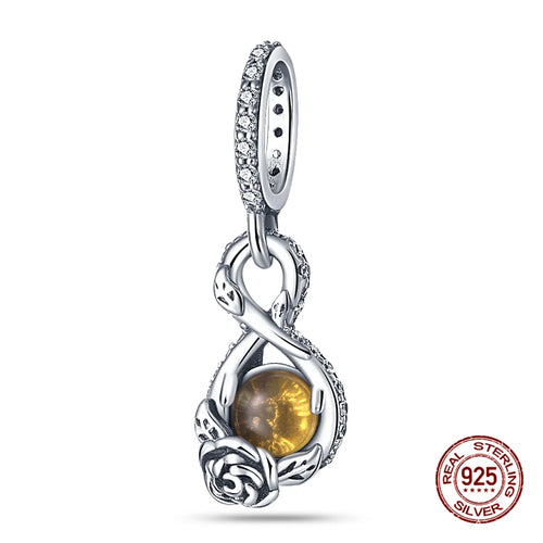 New S925 sterling silver Disney Mickey Mouse pendant bead suitable Fit