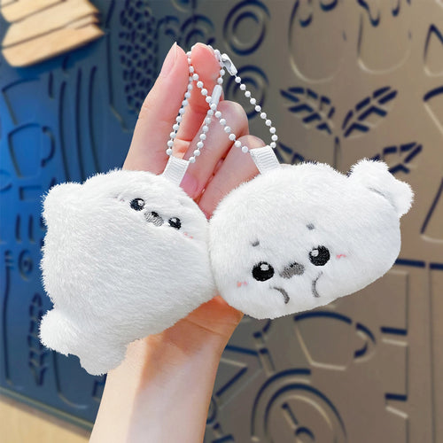 Baby seal plush toy bag pendant, cartoonish and cute plush doll