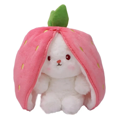 Fruit Rabbit Plush Pillow Toy - Cute Fruit-Shaped Stuffed Doll, 7.2