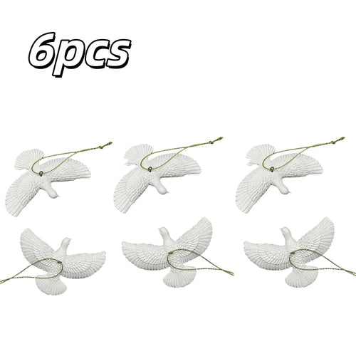 1-6pcs Style Friendship Doves Peace Doves Resin Christmas Ornament