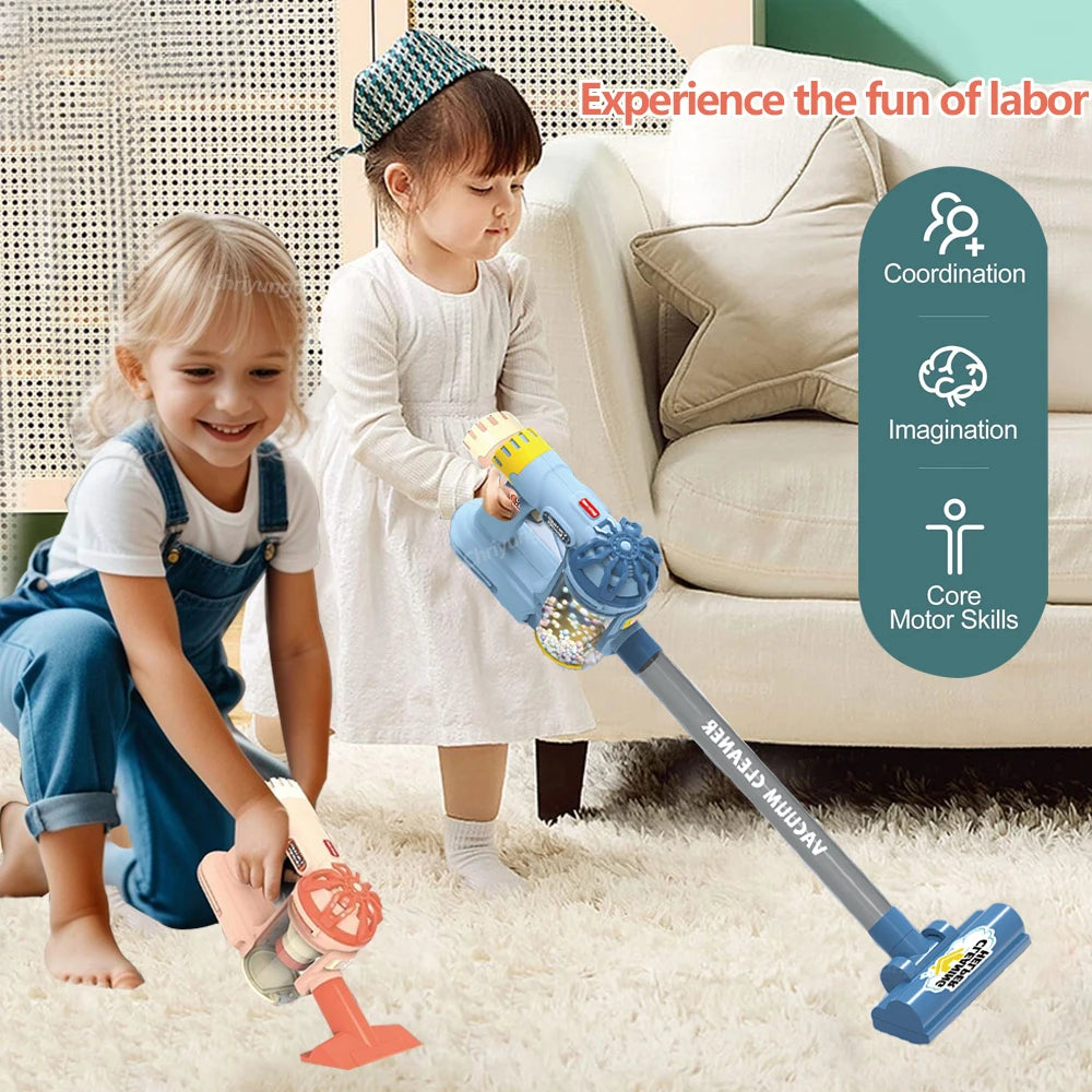 Kids Simulation Electric Vacuum Cleaner Cleaning Set for Toddlers Role