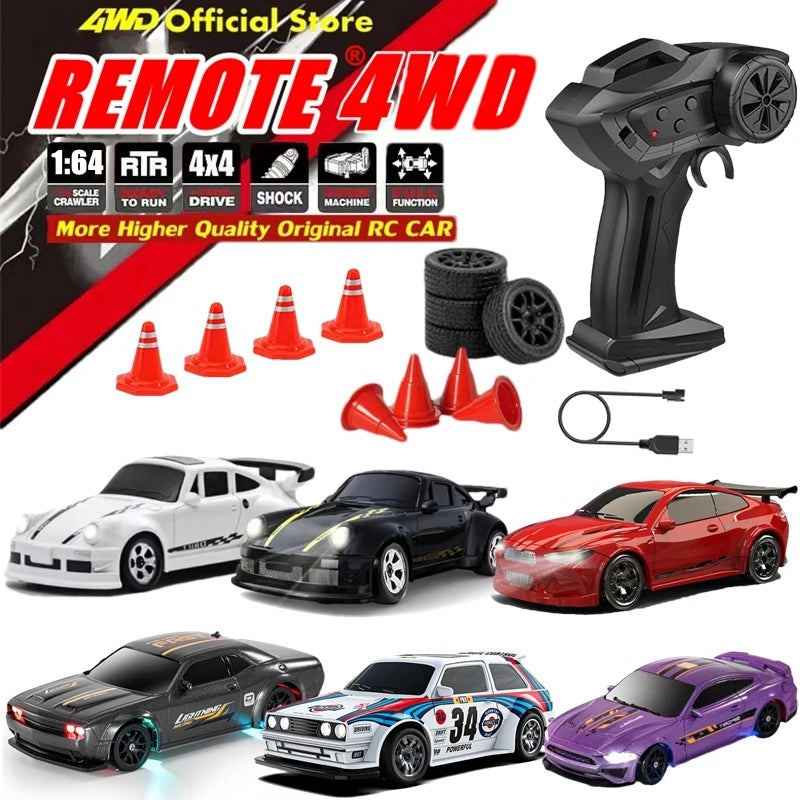 4WD Racing 1:43 or 1:64 RC Electric Drift Car Radio Full Proportional