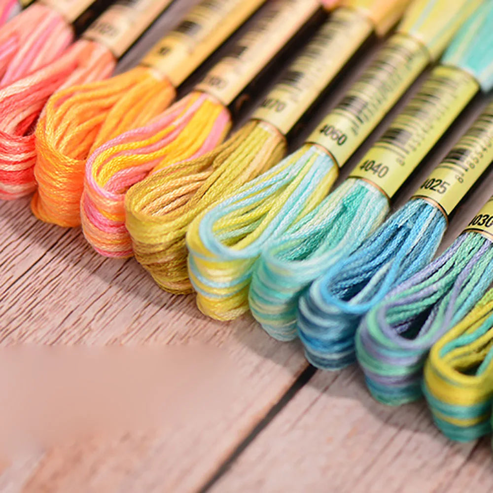 18 Colors Embroidery Thread Cotton Sewing Skeins Craft Cross Stitch