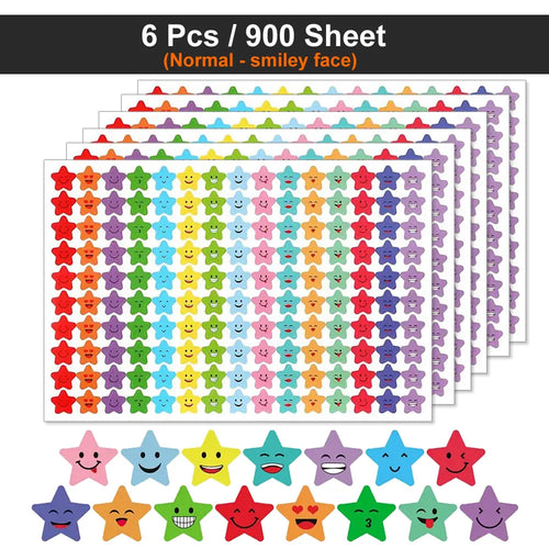 450-3000 Sheet Happy Face Stars Reward Sign Stickers Pack DIY