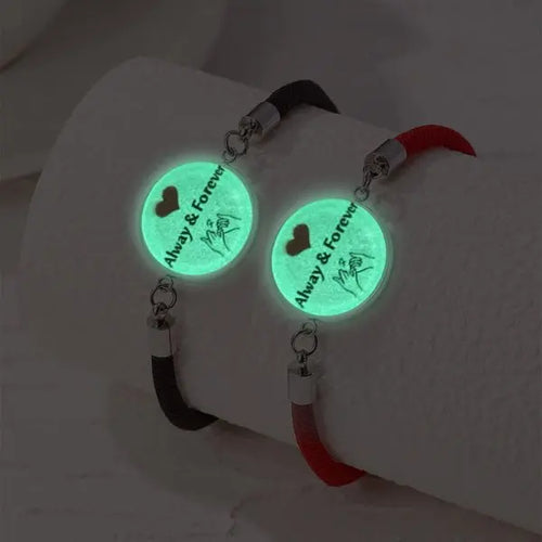 Romantic Luminous Sun Moon Couple Bracelets for Women Men Handmade