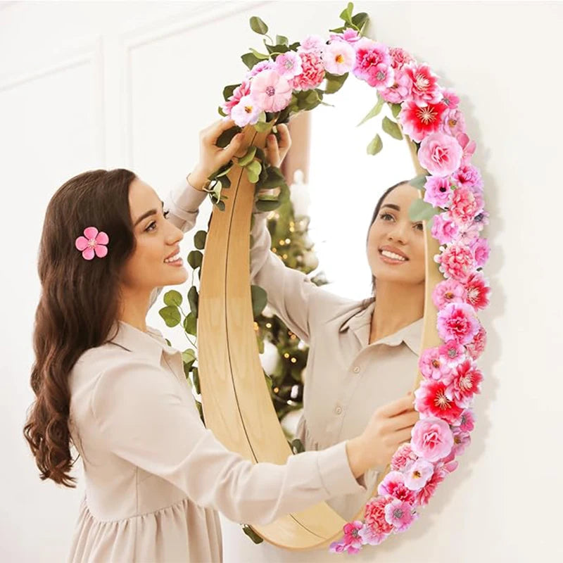3-10cm Artificial Flower Head Mini Silk Artificial Rose Peony Daisy
