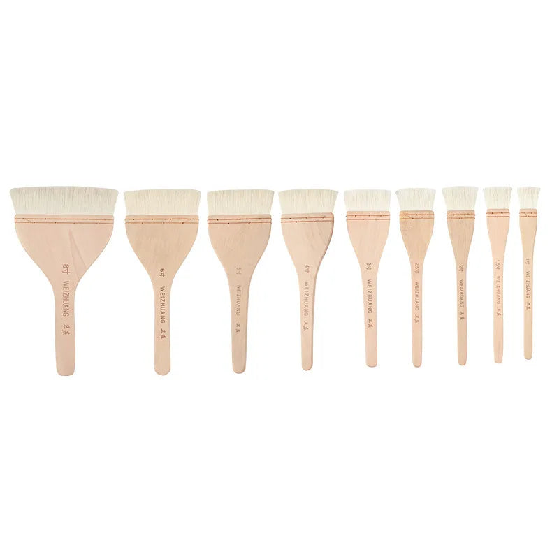 1Pc Flat Paddle Paint Brush with Long Handle 1-4 Inch Large Scale