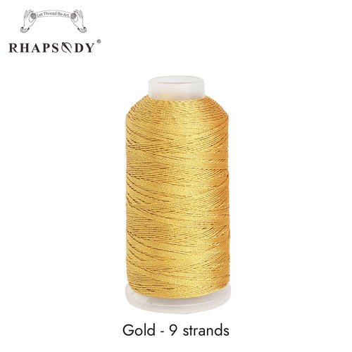 Rhapsody Metallic Thread 3/6/9/12 Strands Jewelry Thread Craft Gold