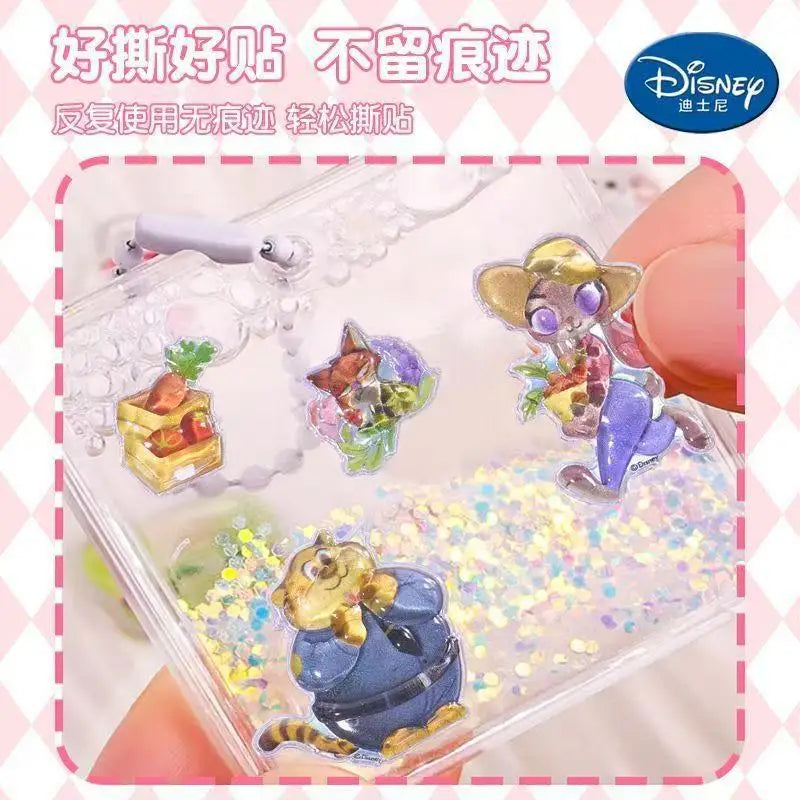Disney 3D Crystal Decorative Stickers Cartoon Relief Solid Zootopia