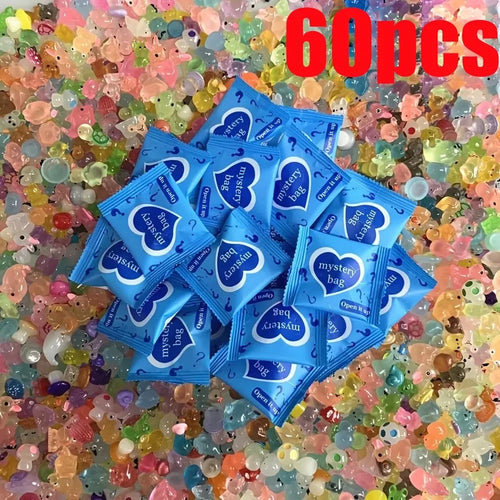/5-60pcs Glow In The Dark Mini Resin Animals & Mushroom Blind Bags