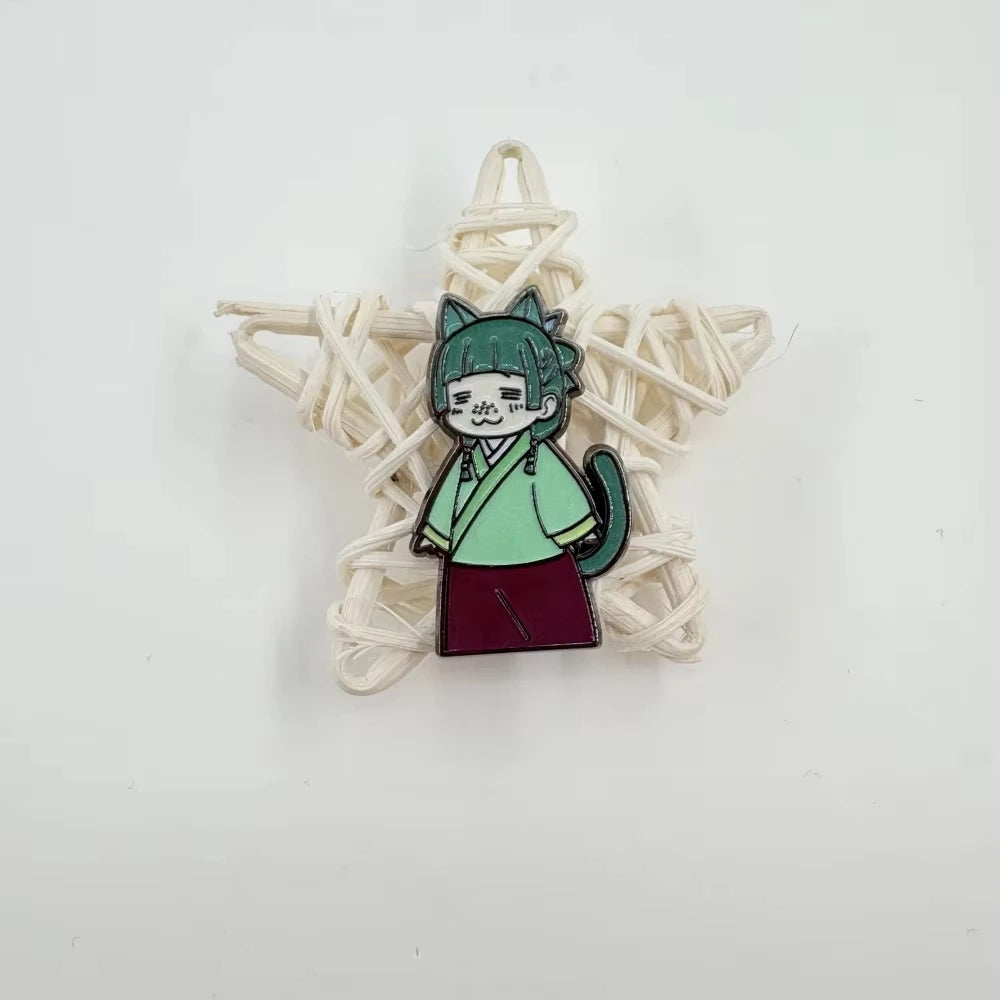 Fashion Maomao Enamel Pin Anime Character Cute Expression Lapel Pin