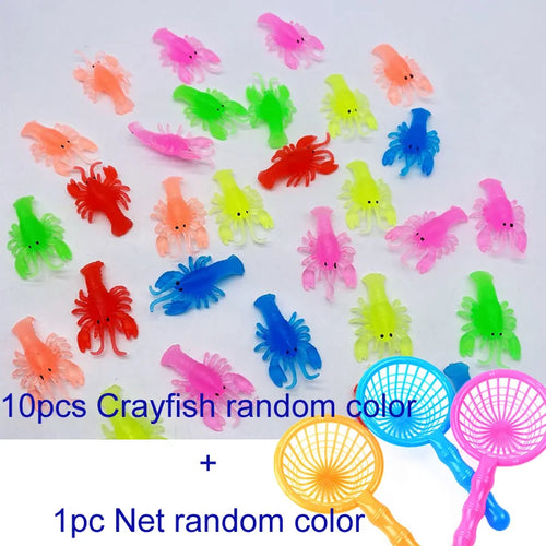 Children's 10Pcs/Set Kawaii Simulation Rubber Goldfish Baby Bath Water