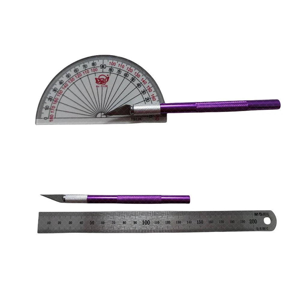 Engraving Non-Slip Metal Knife Kit + 40/10pcs #11 Blades Cutter Craft