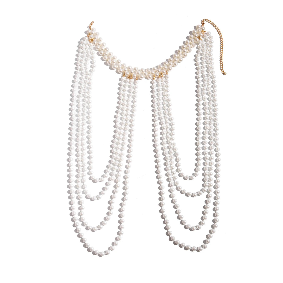 Ingemark New in 2024 Bridal Tassel Imitation Pearl Shoulder Chain