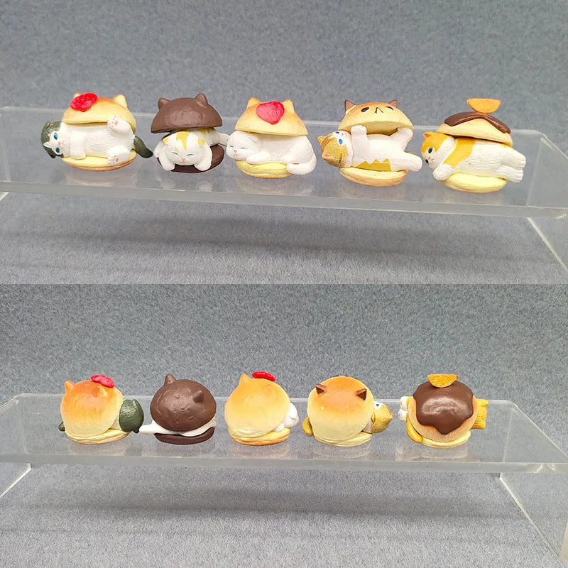 Burger Cat Blind Box Cats Action Figure Toy Model Decoration Ornaments