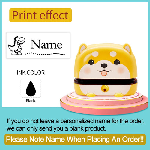 ‌Personalized Baby Name Stamp Set - Custom Waterproof Ink Seal for