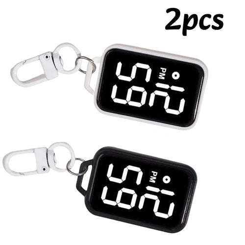 1PC LED Keychain Pocket Watch Digital Display Electronic Watch Student