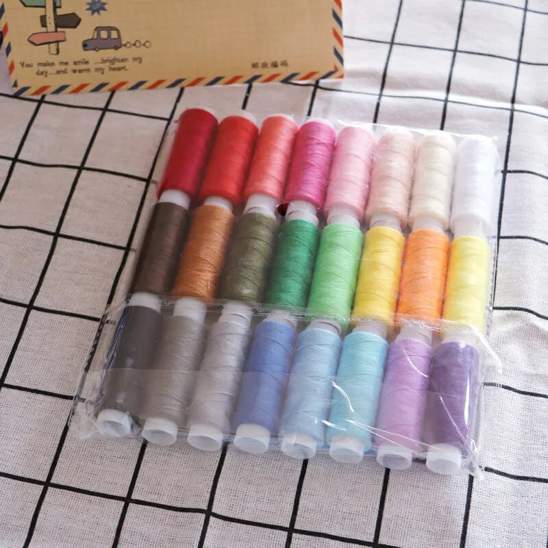 24 Colour Polyester Machine Embroidery Sewing Threads Hand Sewing