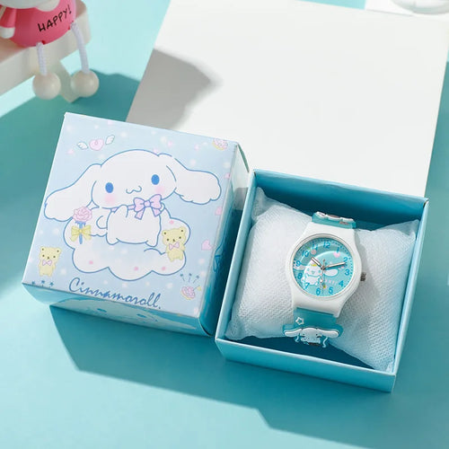 3D Hello Kitty Children Watches with box Cinnamoroll Kuromi Melody