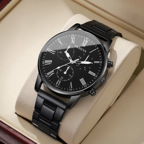 1/4PCS Luxury Big Dial Men Business Watch Fashion Mens Quartz Watches