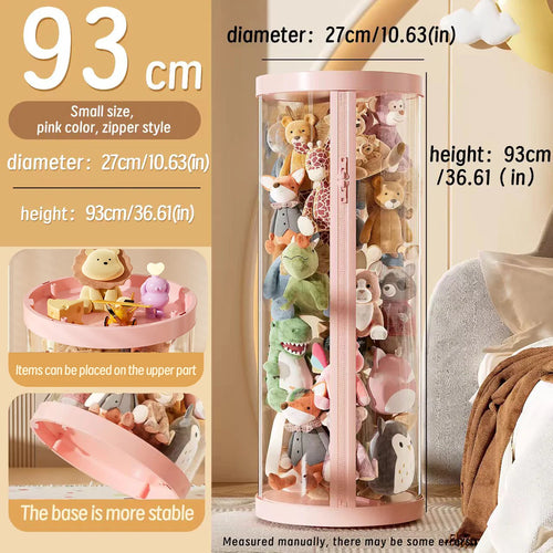Transparent Doll Storage Box Plush Toy Organization Toy Storage Tube