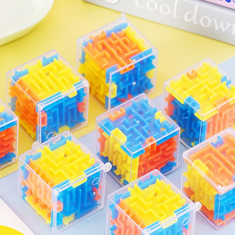 Fun 3D Cube Rolling Beads Maze Educational Toys Boys Girls Birthday
