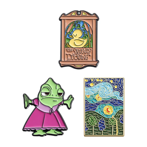 2-9pcs/set Cartoon Characters Collection Enamel Pins Cool Cute Anime