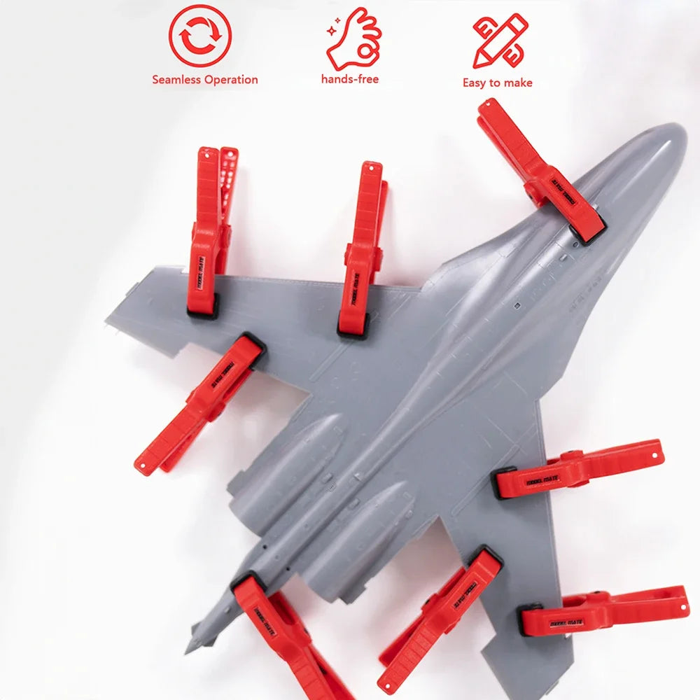 2pcs Seamless Auxiliary Clamps With Silicone Anti-Slip Pad Model Tools
