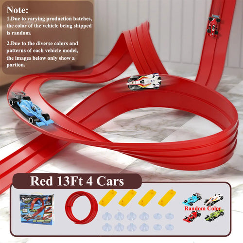 Flexible Race Track Children Toys DIY Double-track Racing Car Ramp