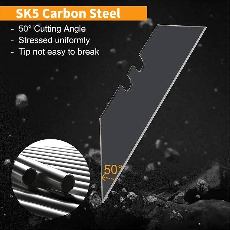 10/30/50Pcs Trapezoid Utility Knife Blades Set Steel Material DIY Art