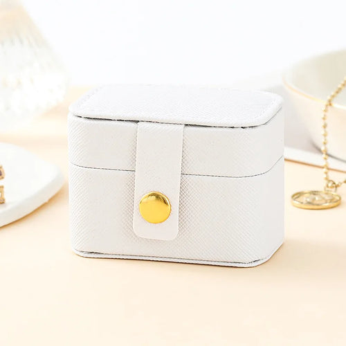 Mini Portable Small Jewelry Storage Bag Travel Simple Leather Ring