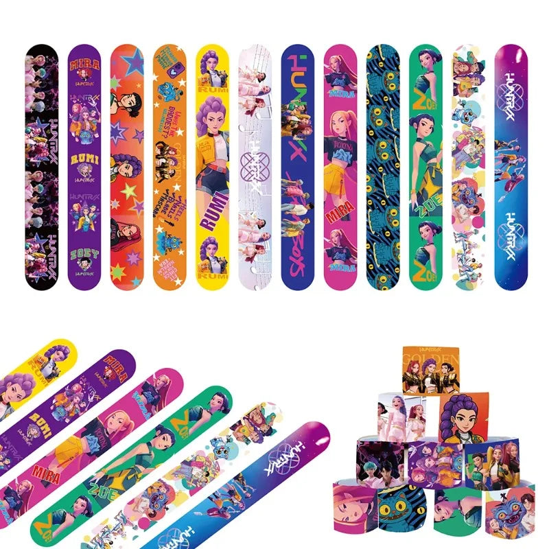 HOT Kpop Demon Hunters Slap Snap Bracelets Party Favors Birthday