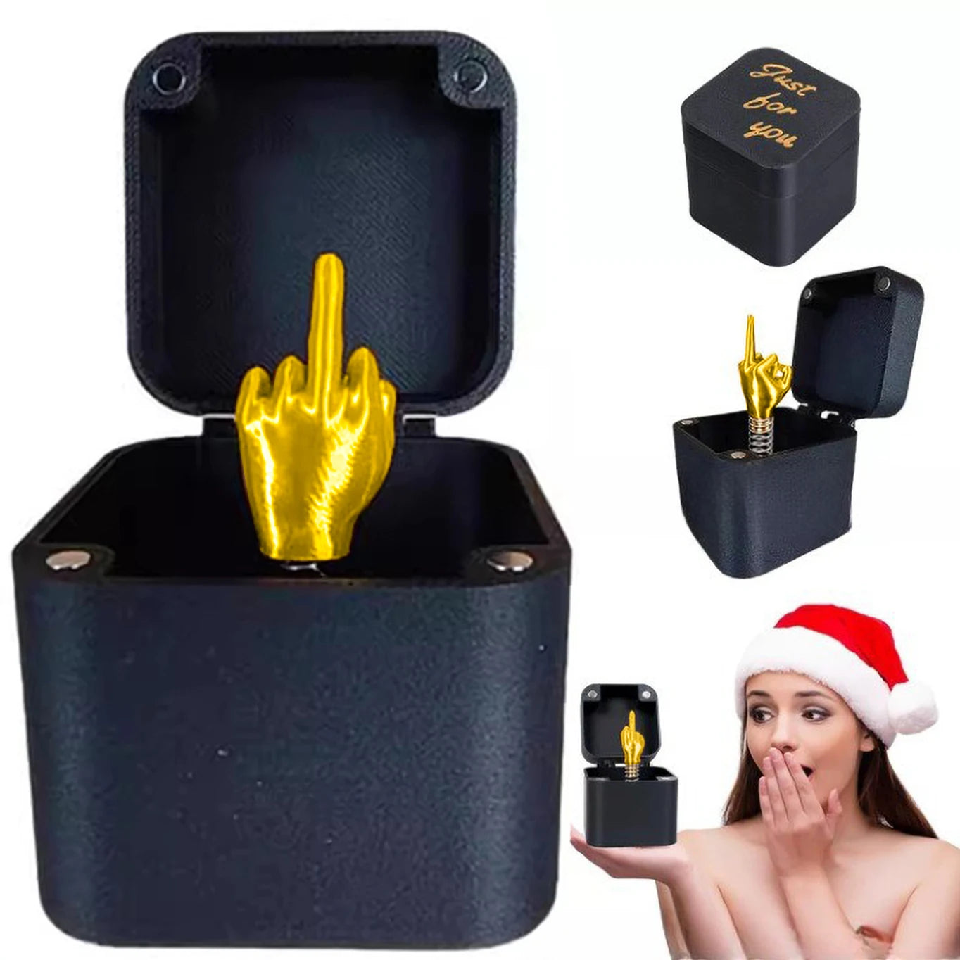 The Annoying Present with Middle Finger in A Box Gift Box with Screws