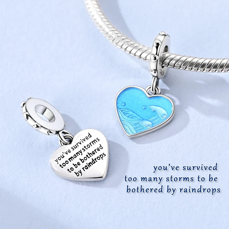 New 925 Sterling Silver Charms Beads Pendants Colorful Tree of Life