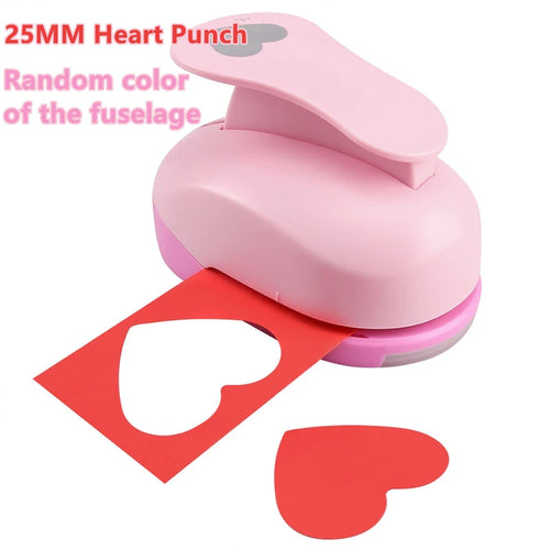8/16/25/38/50mm Random Color Heart Shaped Hole Punch DIY Craft Hole