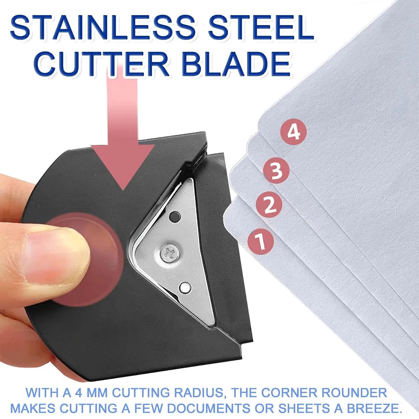 Corner Rounder R4 Corner Punch Portable Paper Trimmer Cutter For Cards