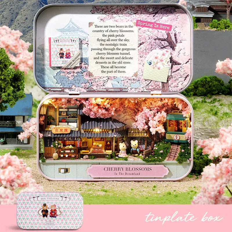 DIY Wood DollHouses Handmade Funny Box Theatre Miniature Box Cute Doll